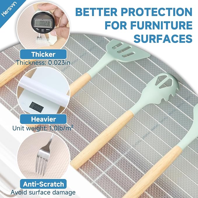 Shelf Liners Drawer Liner for Kitchen Cabinets Non-Adhesive Non Slip, - Image 3