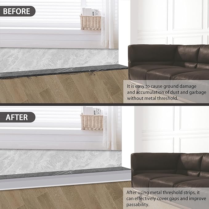 Gaahing Aluminum Floor Transition Threshold Strip, Bridge The Height Gap - Image 3