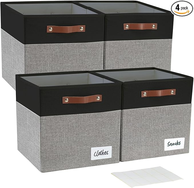 Collapsible Fabric Storage Cube Bins by Bagnizer