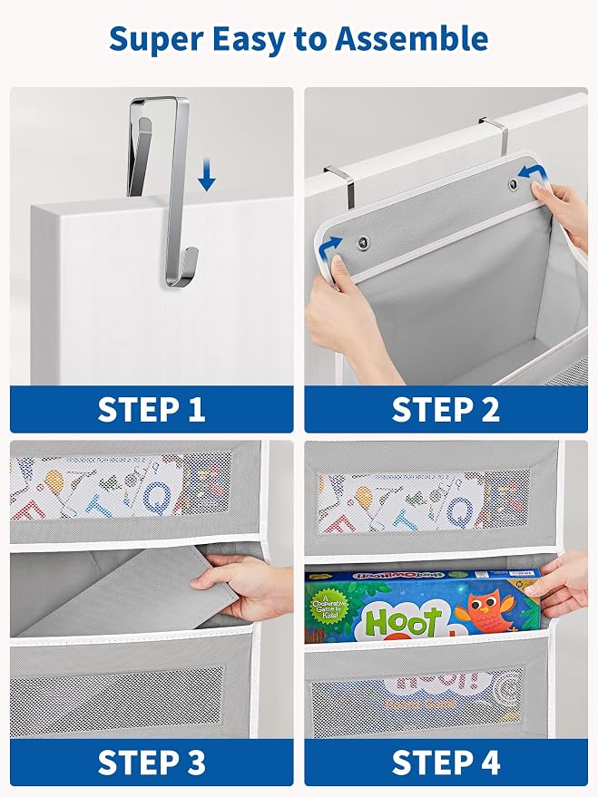 JARLINK 2 Pack Over The Door Organizer, 5 Shelf Door Hanging Organizer - Image 7