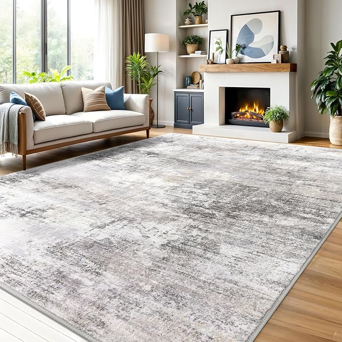 IOHOUZE Abstract Area Rugs 9x12 Ft Washable Large Rugs by iOhouze