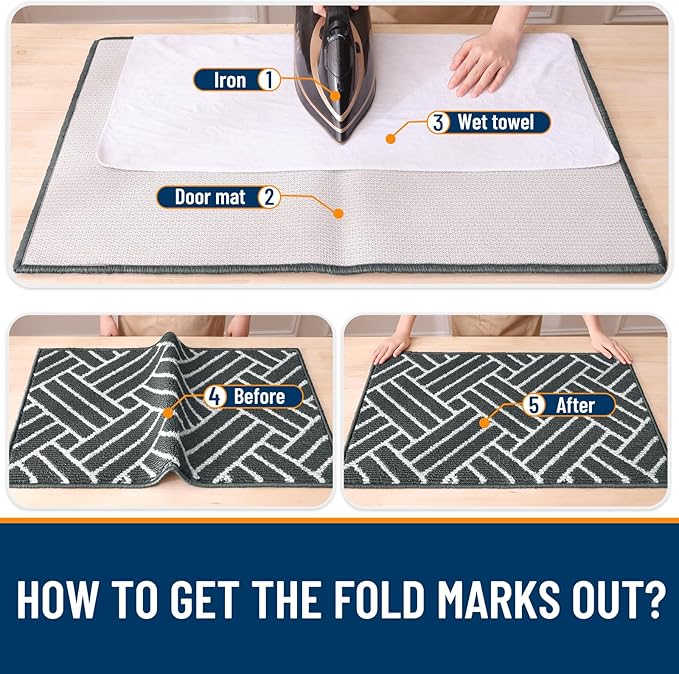 OLANLY Indoor Door Mat, 36x24 Inch, Dirt Resistant and Absorbent, Non-Slip - Image 8