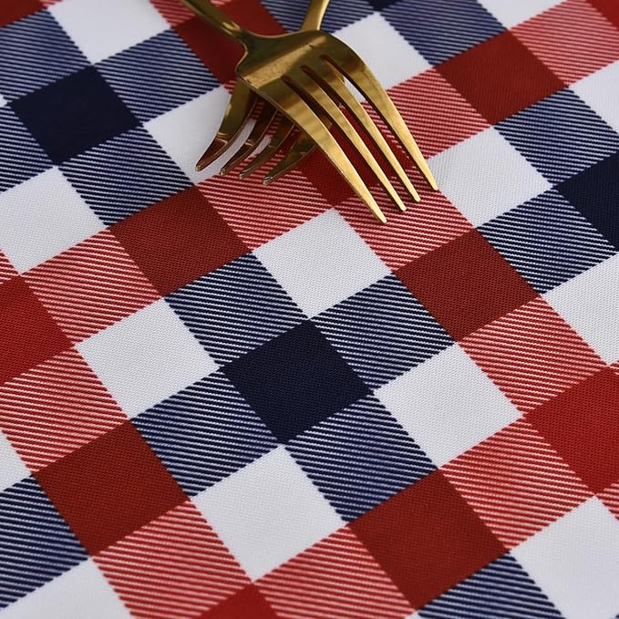 Waterproof Plaid Tablecloth Fabric - Image 7