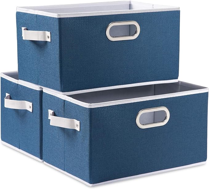 PRANDOM Fodable Storage Bins for Closet Decorative Fabric Storage Baskets Cubes by Prandom
