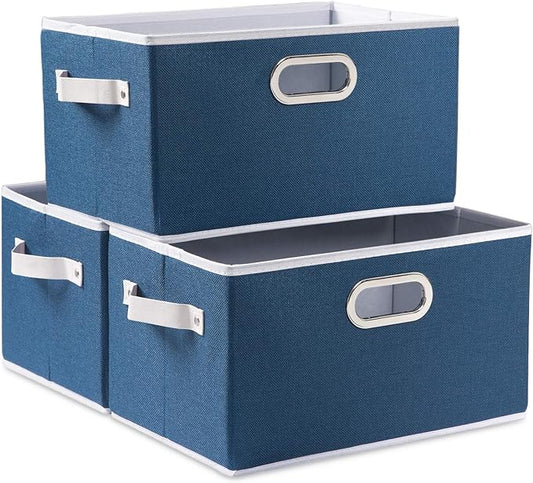 PRANDOM Fodable Storage Bins for Closet Decorative Fabric Storage Baskets Cubes by Prandom