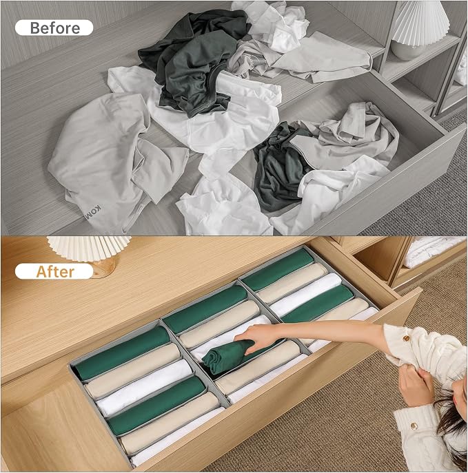 4 Packs T-shirt Drawer Organizers - Image 2