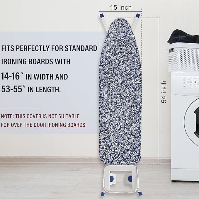 Ironing Board Cover and Pad 15x54 Inch Standard Ironing Board Cover - Image 2