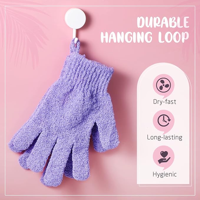 104 Pcs Exfoliating Glove Bulk Shower Gloves - Image 4