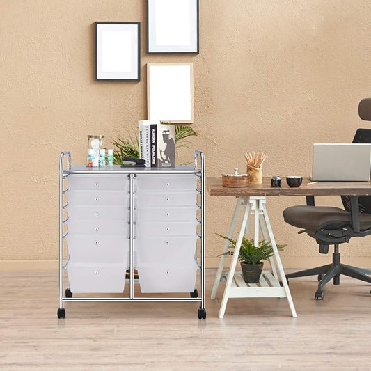 GOFLAME 12-Drawer Rolling Storage Cart, Mobile Utility Cart - Image 2