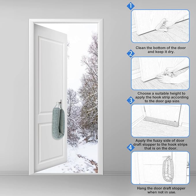 NABOWAN 38" Weighted Under Door Draft Stopper -Triangular Door Draft Blocker - Image 6