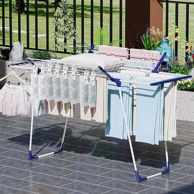 APEXCHASER Clothes Drying Rack, Foldable Gullwing Laundry Rack - Image 8