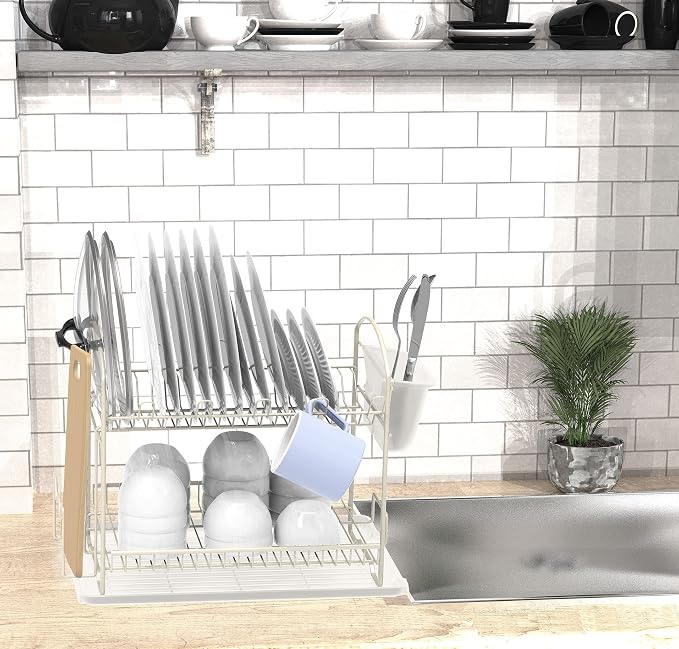 SIMPLE HOUSEWARE 2-Tier Dish Rack - Image 4