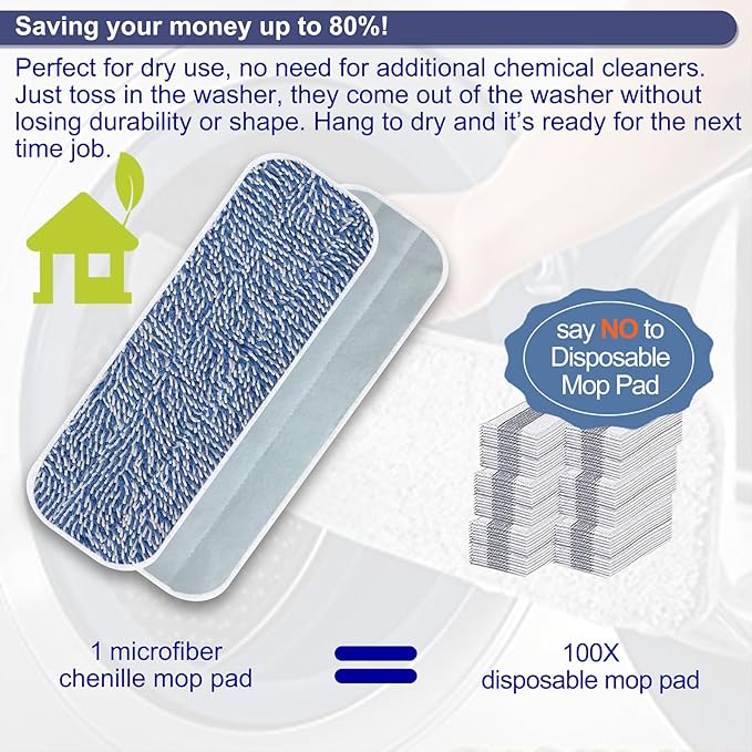 Replacement Mop Pad 16.5''x5.5'' - Image 5