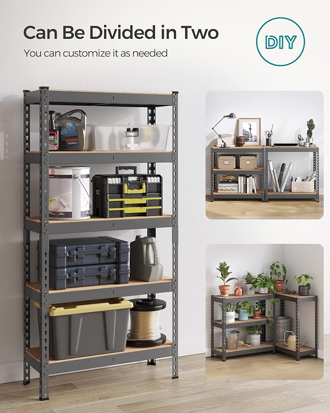 SONGMICS 5-Tier Storage Shelves, Load 2310 lb, Boltless Assembly, Adjustable - Image 7