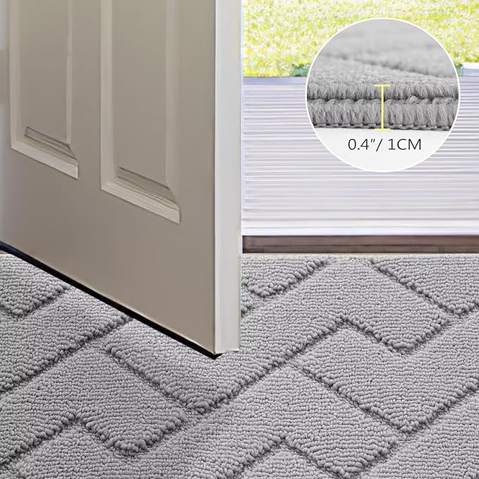 hicorfe Front Door Mat Outside Entrance, Stain and Fade Resistant, Non Slip - Image 4