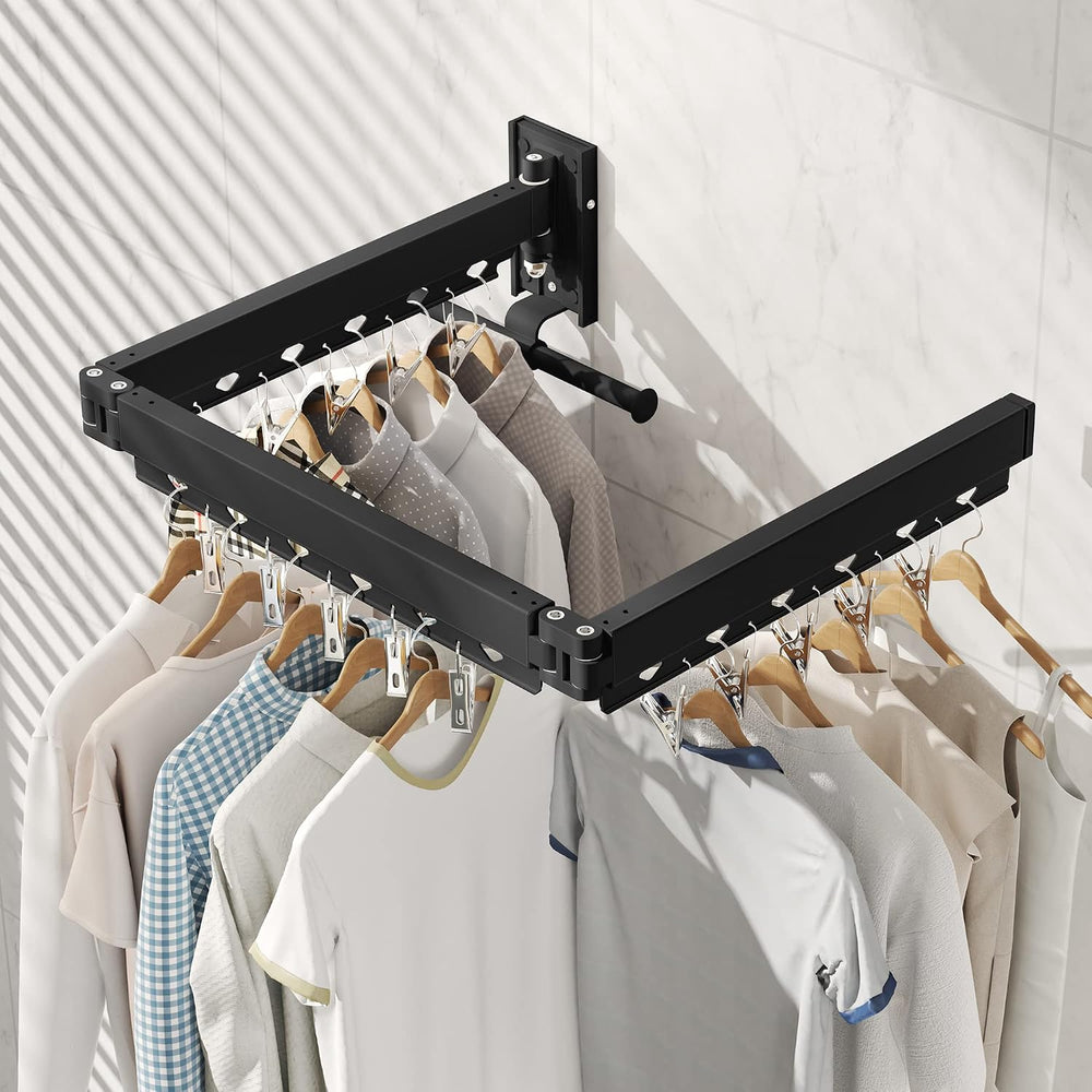 BOQORAD Clothes Drying Rack,Wall Mounted Laundry Rack,Drying Rack Clothing,La...