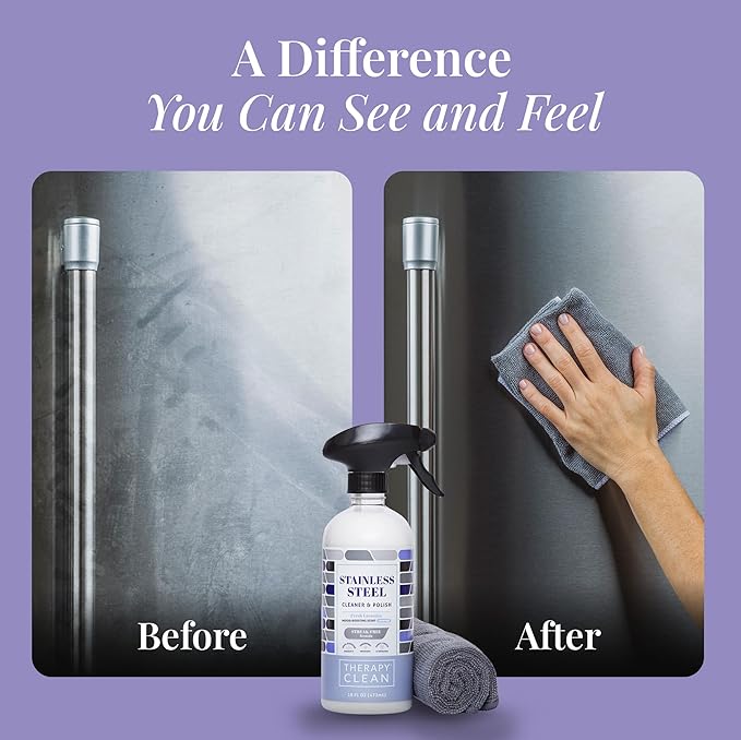 Therapy Stainless Steel Cleaner Bulk Refill - 64 oz. - Streak-Free - Image 5