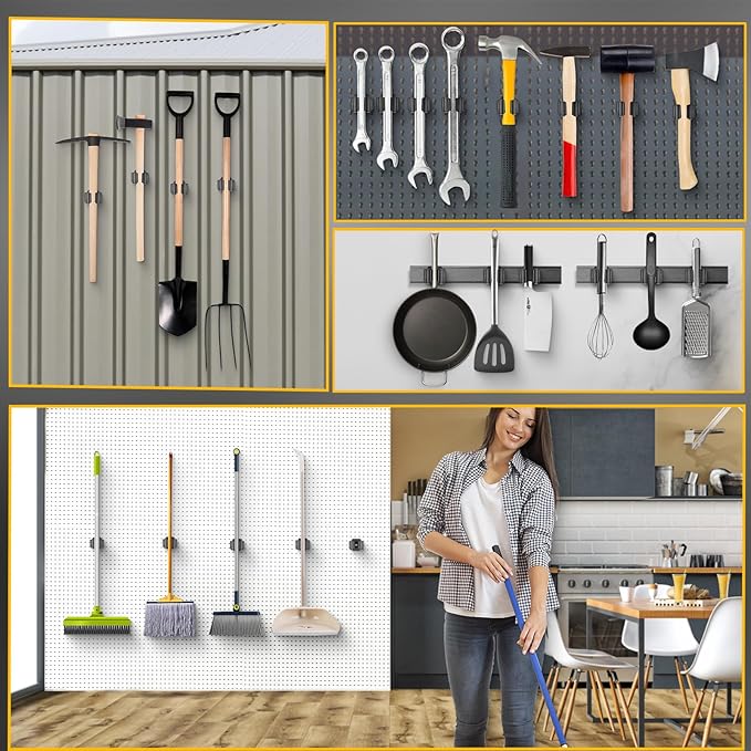 Upgraded Magnetic Broom and Mop Holder Wall Mount, Space-Saving Heavy Duty No - Image 2