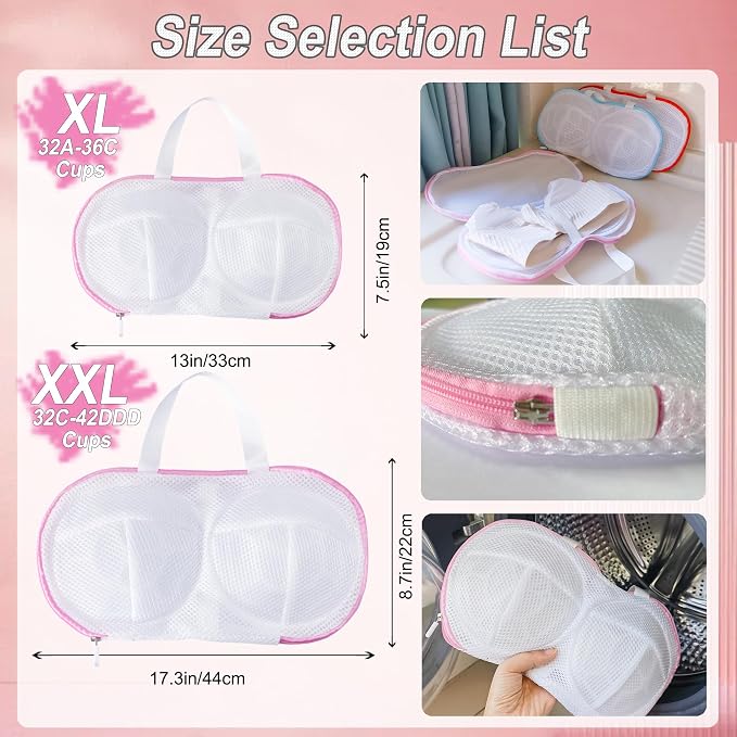 8 Pcs Bra Wash Bags for Laundry - Image 2