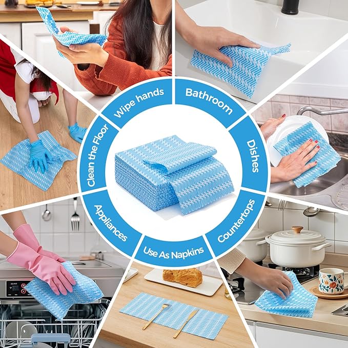 Handi Wipes Reusable Cloths Disposable Cleaning Towels Dry Kitchen Wipes - Image 4