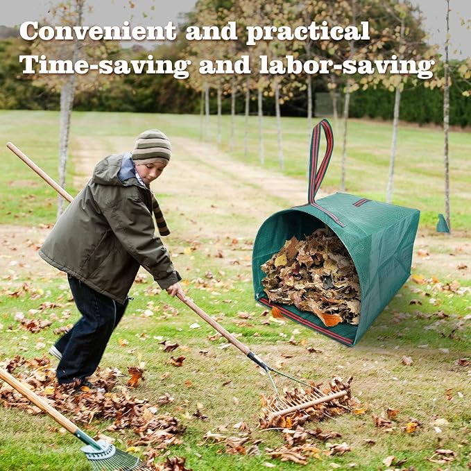 72 Gallon Leaf Collector, Large Dustpan-Type Lawn and Leaf Bags, Leaf Bags - Image 6
