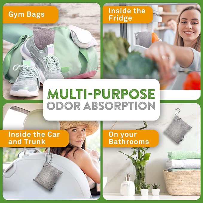 Charcoal Odor Absorber for Strong Odor, Bamboo Charcoal Air Purifying Bag - Image 6