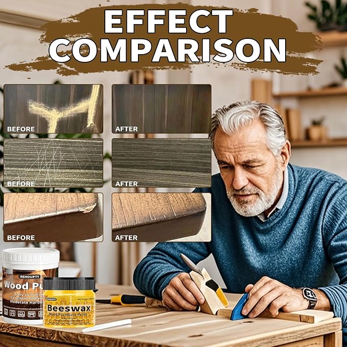 Wood Furniture Repair Kit, All-in-One Large Capacity Floor Repair Kit Include - Image 5