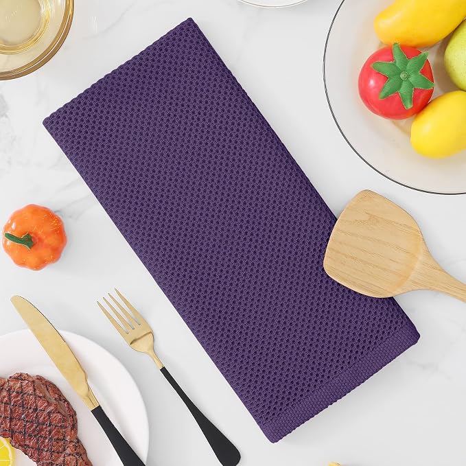 Homaxy 100% Cotton Waffle Weave Kitchen Dish Towels, Ultra Soft Absorbent Quick - Image 7