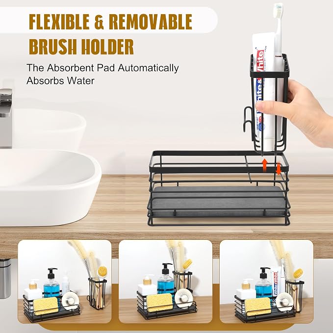 Sponge Holder for Kitchen Sink – Rustproof Sink Caddy & Kitchen Organizer - Image 7
