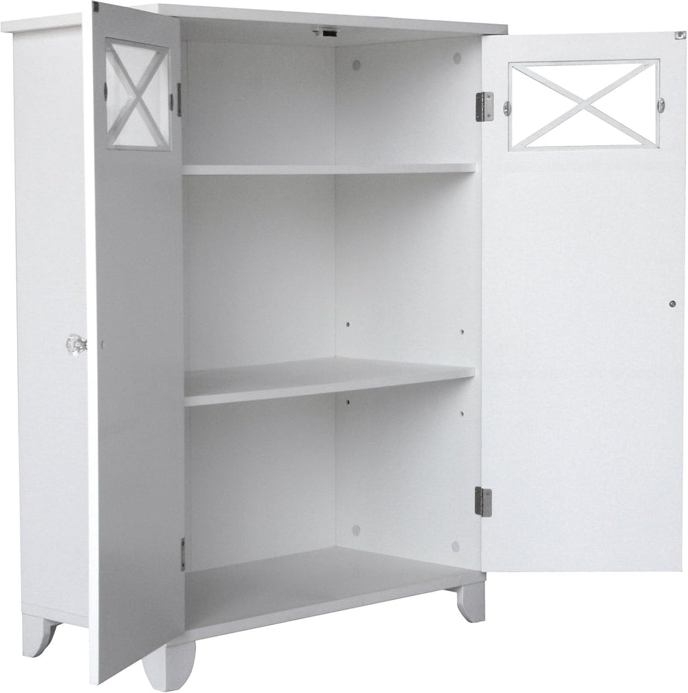 Teamson Home Dawson Wooden Freestanding Floor Cabinet with 1 Fixed 1 Adjustab...