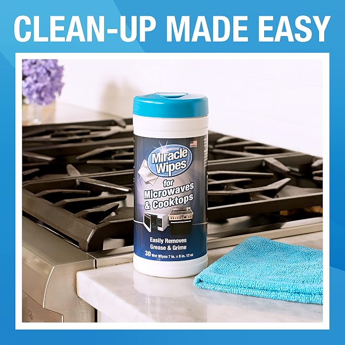 MiracleWipes for Microwaves and Cooktops, Easily Removes Food and Grime Buildup - Image 3