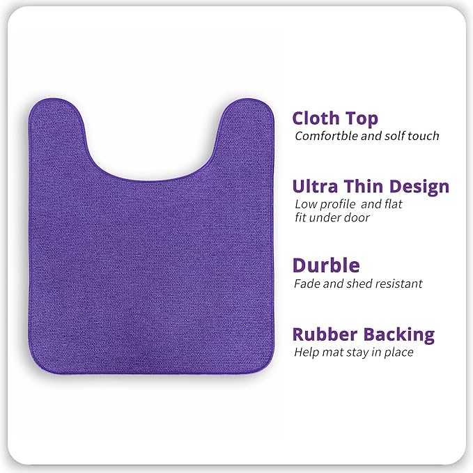 Toilet Rugs U Shaped Bathroom Rug, Machine Washable Non Slip Quick Dry Super - Image 2