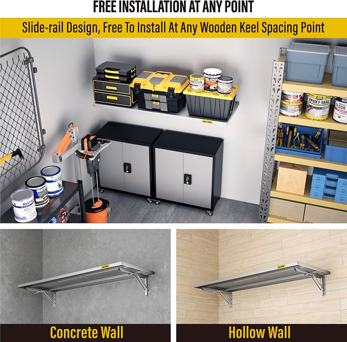 1.2x3ft Adjustable Rail Type Folding Storage Rack Shelf, Suitable - Image 7