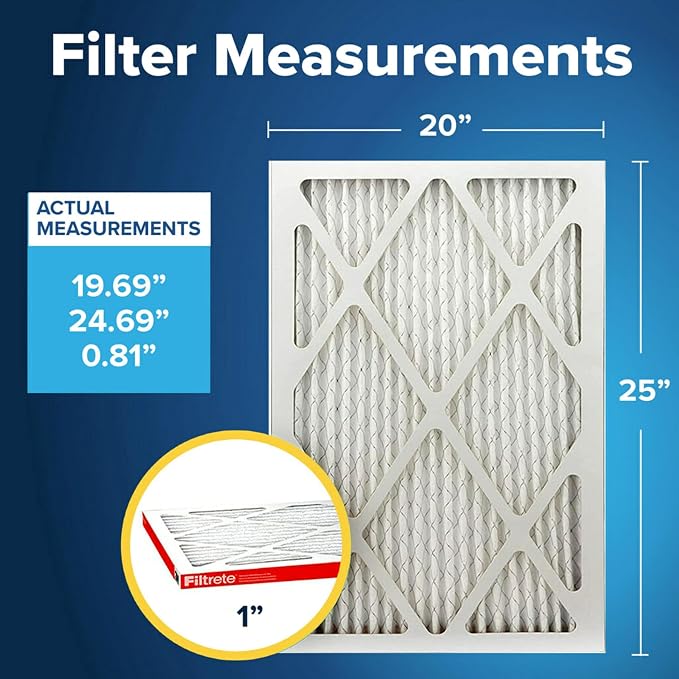 Filtrete 20x25x1 AC Furnace Air Filter, MERV 11, MPR 1000, Micro Allergen - Image 2
