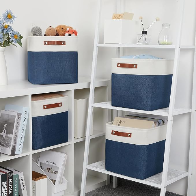DULLEMELO Foldable Storage Cubes 12 x 12 Organizer Bins, Canvas Storage Bins - Image 7