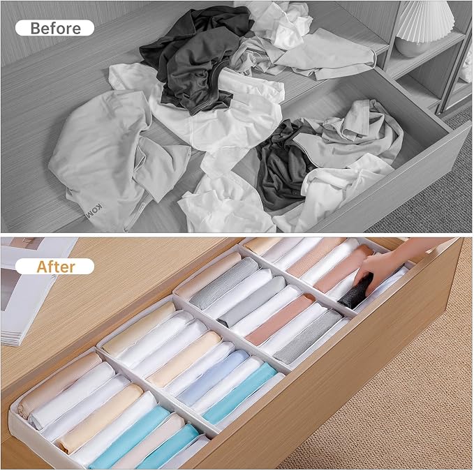 4 Packs T-shirt Drawer Organizers - Image 2