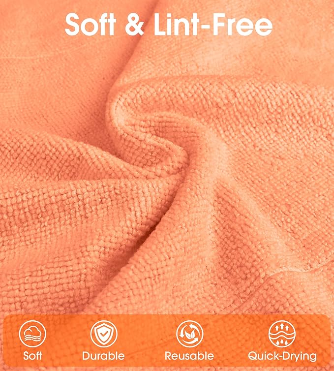 Roll of Microfiber Cleaning Cloth –100 Pack, Tear Away Microfiber Towels - Image 3