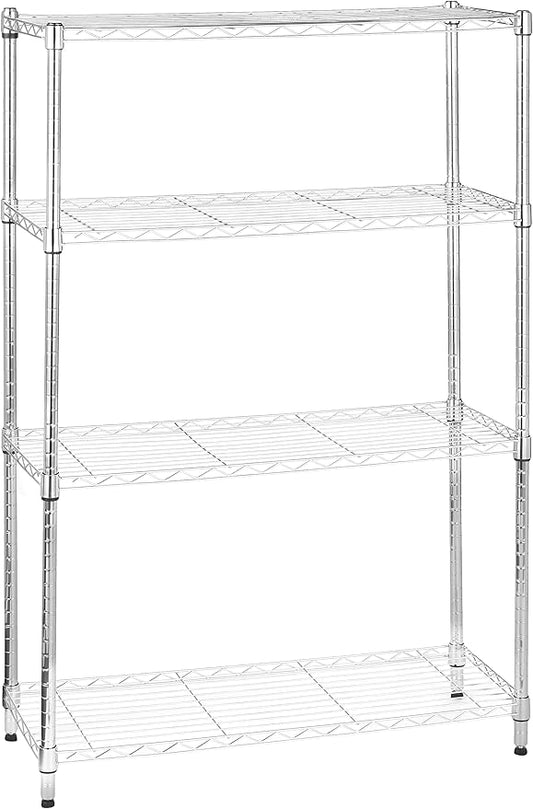Amazon Basics 4-Shelf Adjustable Heavy Duty Steel Wire Rack Storage Shelving by AmazonBasics
