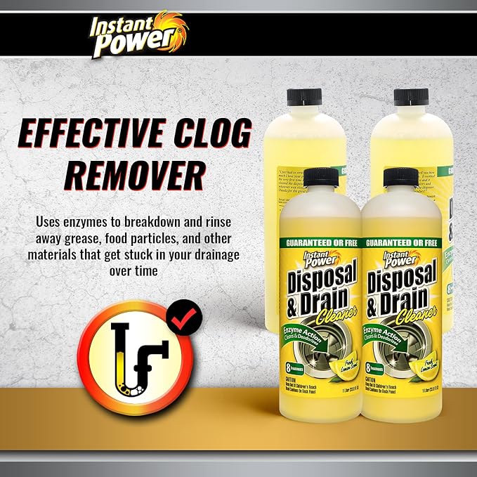 Instant Power Disposal and Drain Cleaner – Liquid Enzyme Clog Remover, Cleans - Image 3