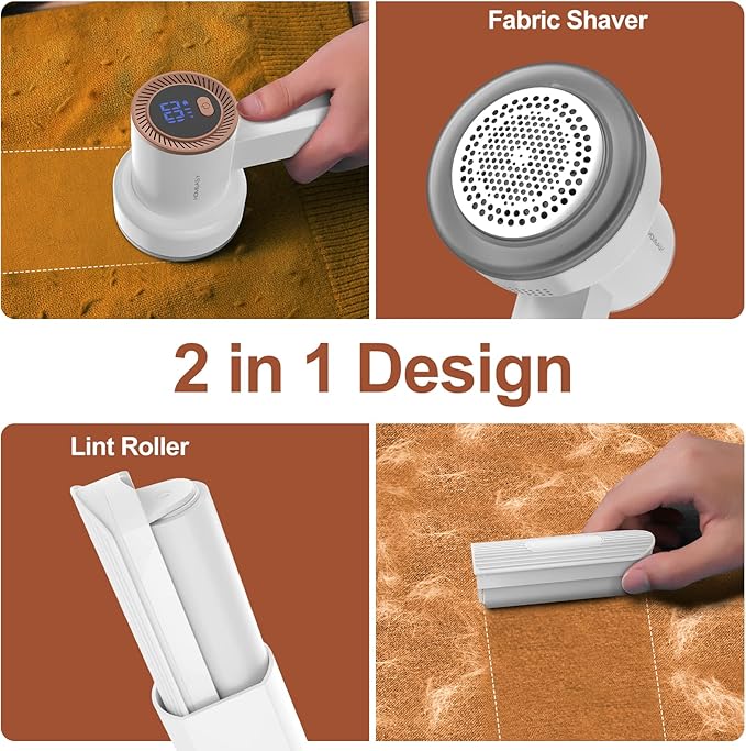 Fabric Shaver Fuzz Remover Rechargeable, HOMEASY Electric Lint Remover Shaver - Image 6