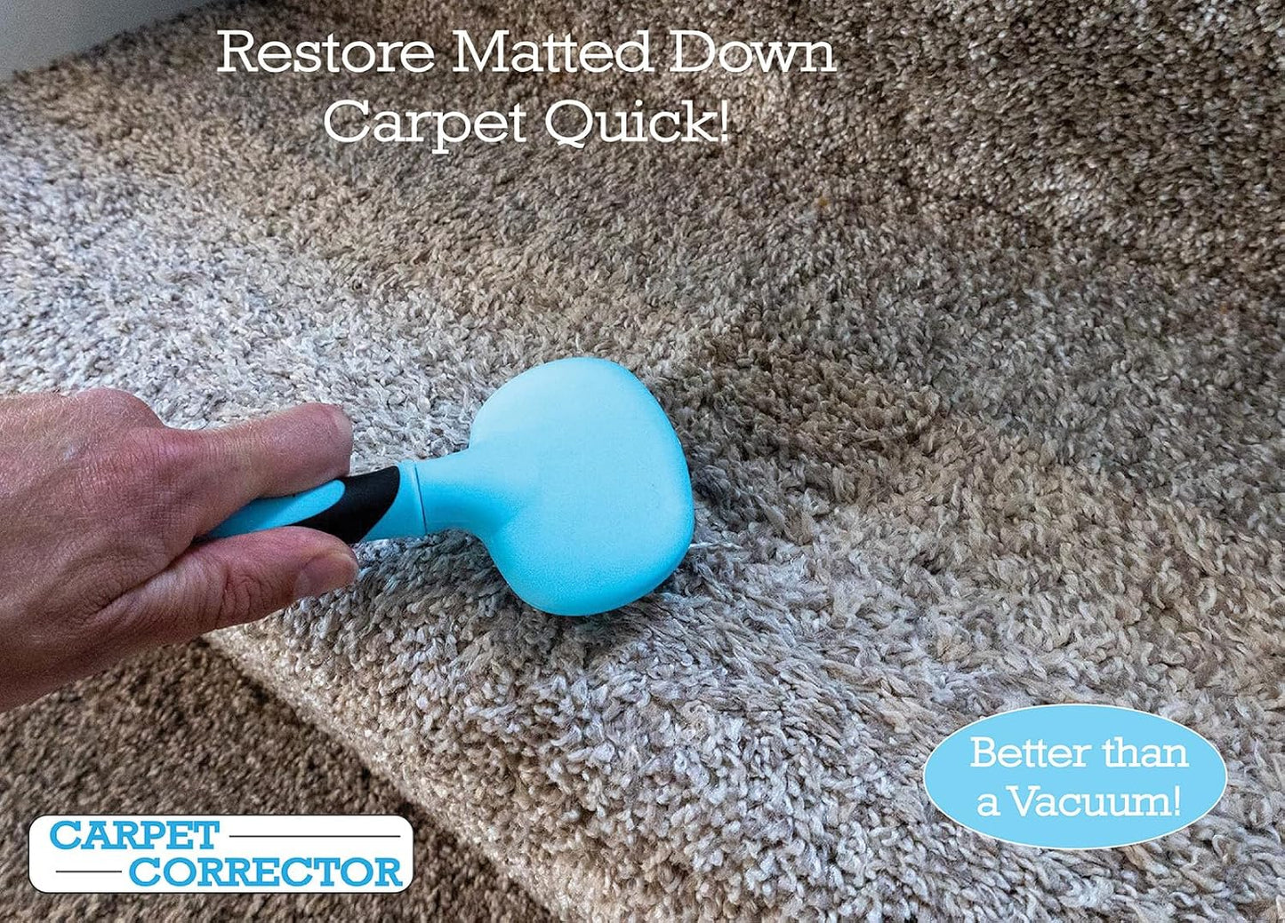 The Carpet Corrector- Rejuvenate matted Down Carpet! Great for Steps, hallways and high Traffic Areas