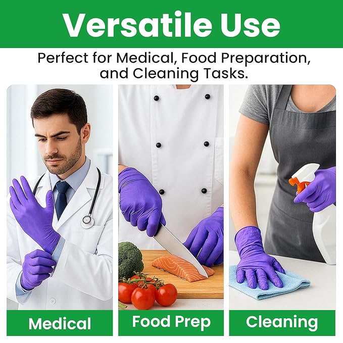 SafeWay Nitrile Disposable Gloves — Multi-Purpose Powder-Free, Medical Use - Image 2