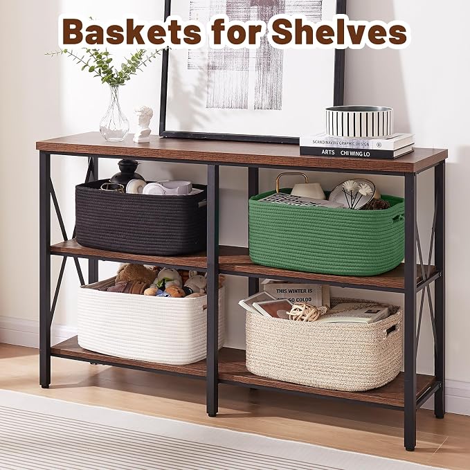 OIAHOMY Storage Basket for Shelves, Closet Cube Storage Bins Baskets for - Image 5