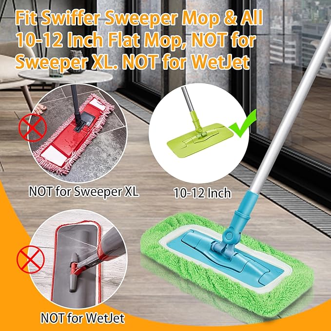 Reusable Dry Sweeping Cloths Microfiber Wet Mop Pads Compatible - Image 5