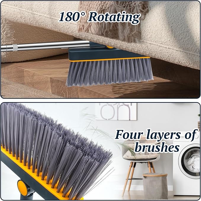 Long-Handled Broom and Dustpan Set, Windproof Broom Combination, 180-degree - Image 6
