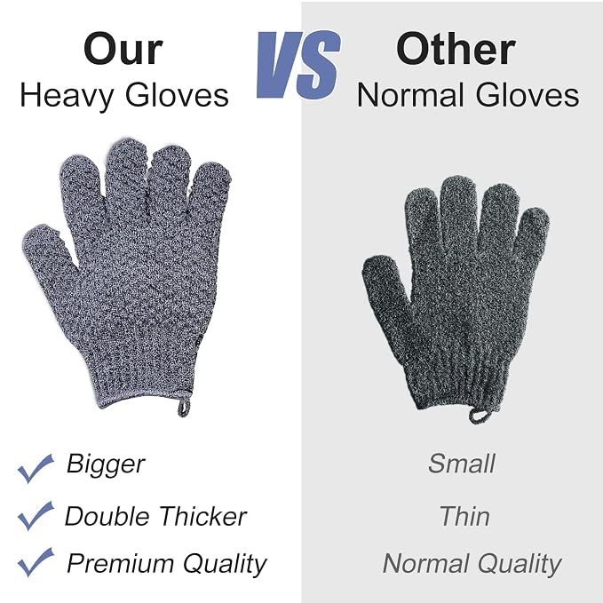 Yiclick Heavy Exfoliating Gloves, Exfoliating Body Scrubber - Image 6