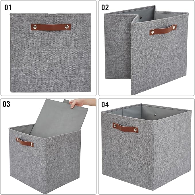 Collapsible Fabric Storage Cube Bins - Image 6