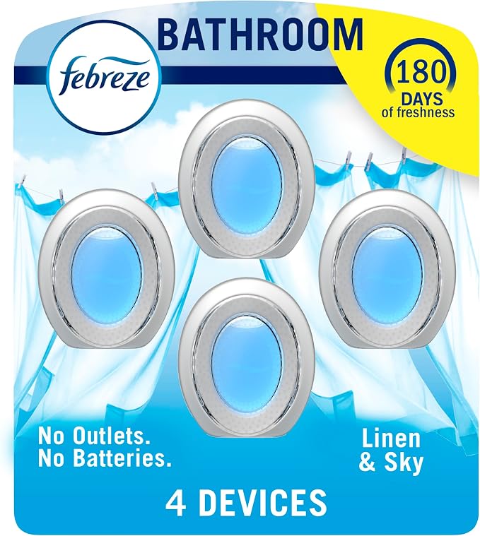 Febreze Bathroom Air Freshener, Odor-Fighting, Plug In Alternative, Air by Febreze