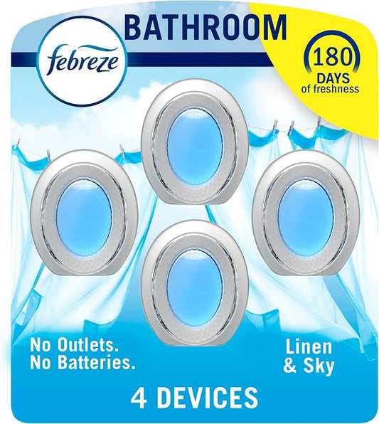 Febreze Bathroom Air Freshener, Odor-Fighting, Plug In Alternative, Air by Febreze