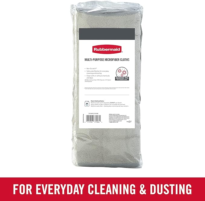 Rubbermaid All Purpose Microfiber Cleaning Cloth Towels, Non-Scratch, - Image 3